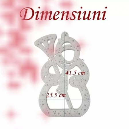 Figurina luminoasa in forma de Fulg, Brad, Mos, Ren, Lumina Multicolora, 50 cm [9]