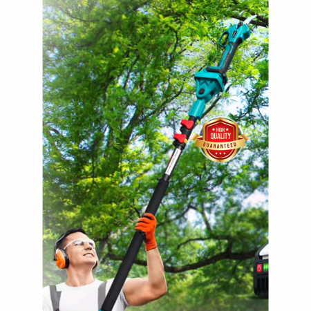 Foarfeca Electrica cu 1/2 Acumulatori 24V, 1.6M Tija Telescopica, pentru vie, pomi si crengi [1]