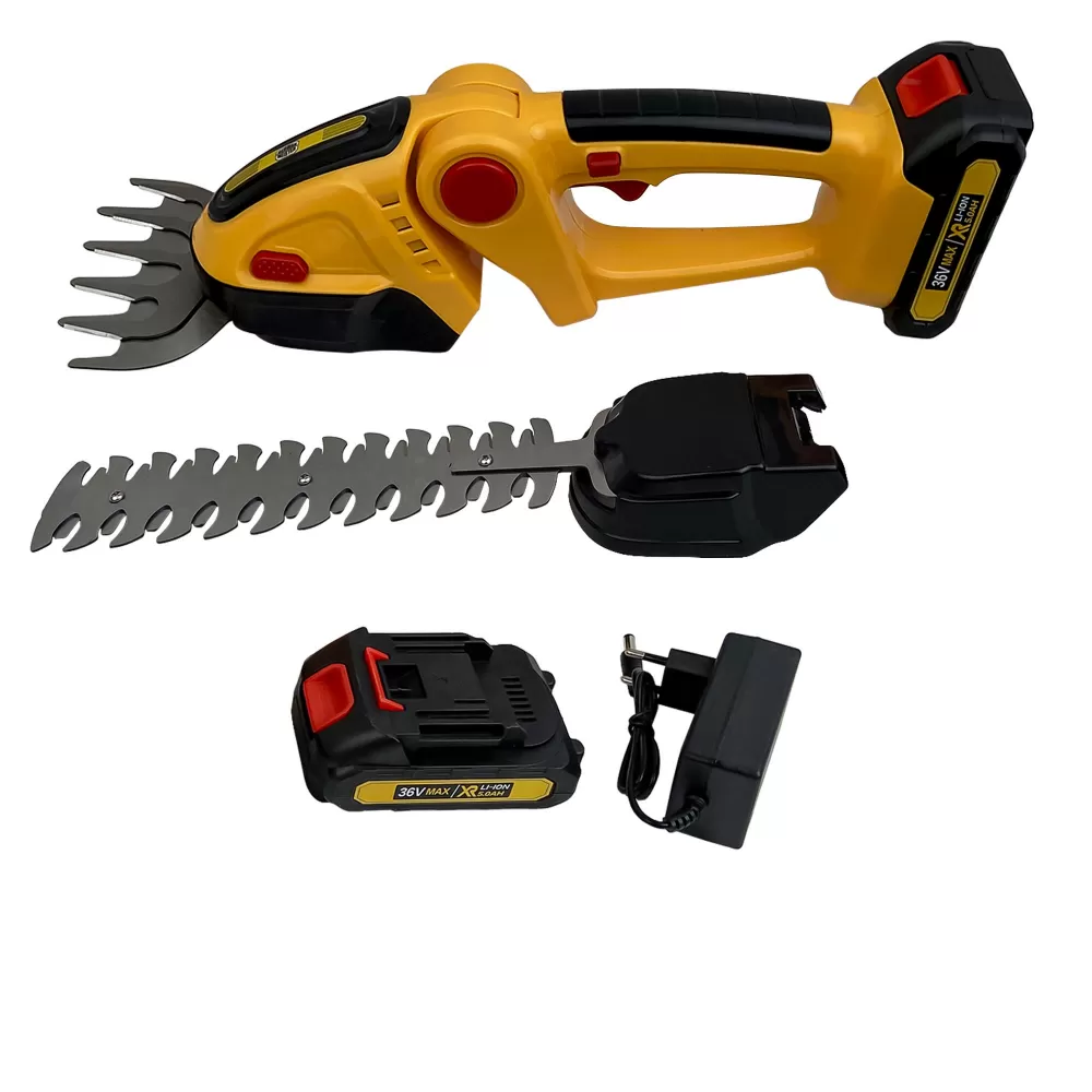 Foarfeca tuns Gard Viu si Iarba German Meister, 2 Acumulatori 36V 5Ah, 2 Lame, cu Accesorii Incluse [1]