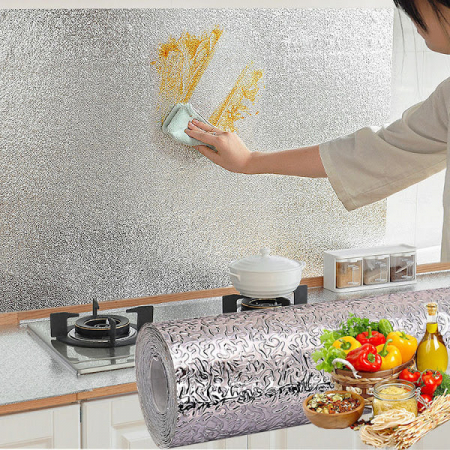 TOATE PRODUSELE - Folie de aluminiu autoadeziva bucatarie 60 x 300 cm