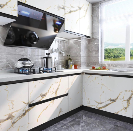 Folie imitatie marmura autoadeziva pentru bucatarie, baie, 60 x 300 cm [26]