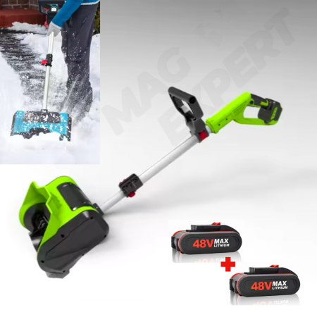 Freza de Zapada cu 2 Acumulatori 36V INCLUSI, Aparat de curatat zapada electric, fara fir [8]