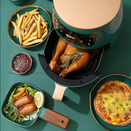 Friteuza cu aer cald 6 Litri, S-18 Air Fryer, 2400W, afisaj digital, LCD Touch control [6]