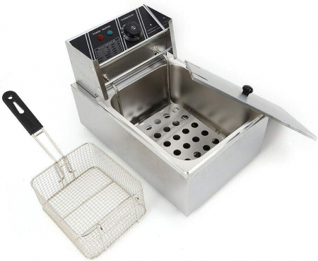 Friteuza electrica pentru cartofi, crispy, nuggets, Capacitate 6 litri sau 12 litri [3]