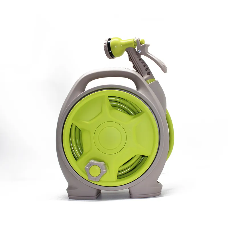 Furtun cu Tambur Profesional 10m / 15m cu pistol de stropit, 6 moduri de stropire, pentru gradina [1]