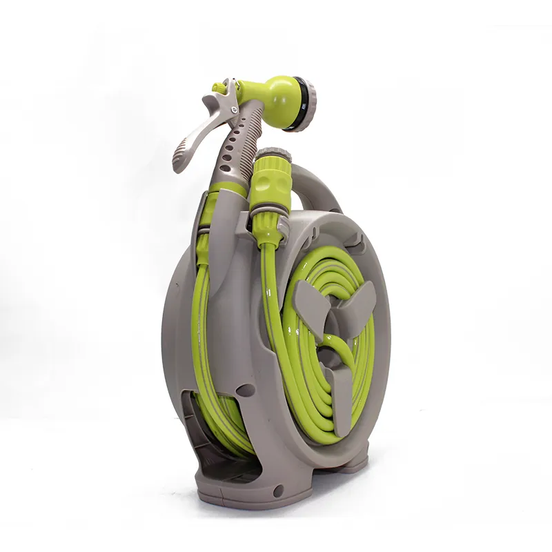 Furtun cu Tambur Profesional 10m / 15m cu pistol de stropit, 6 moduri de stropire, pentru gradina [5]