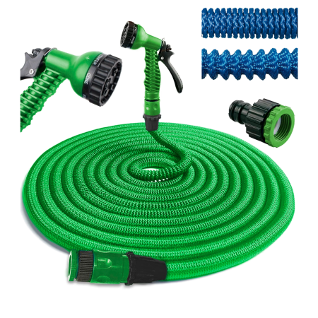 TOATE PRODUSELE - Furtun extensibil profesional pentru gradina cu cap de udat cu pulverizator reglabil, 25/37 metri, Magic Hose