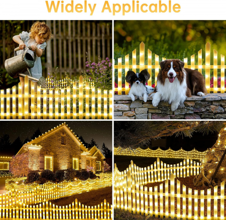 Gard decorativ cu leduri alb cald sau multicolor, 300 cm, 8 moduri de iluminare, 220W, pentru interior sau exterior [2]