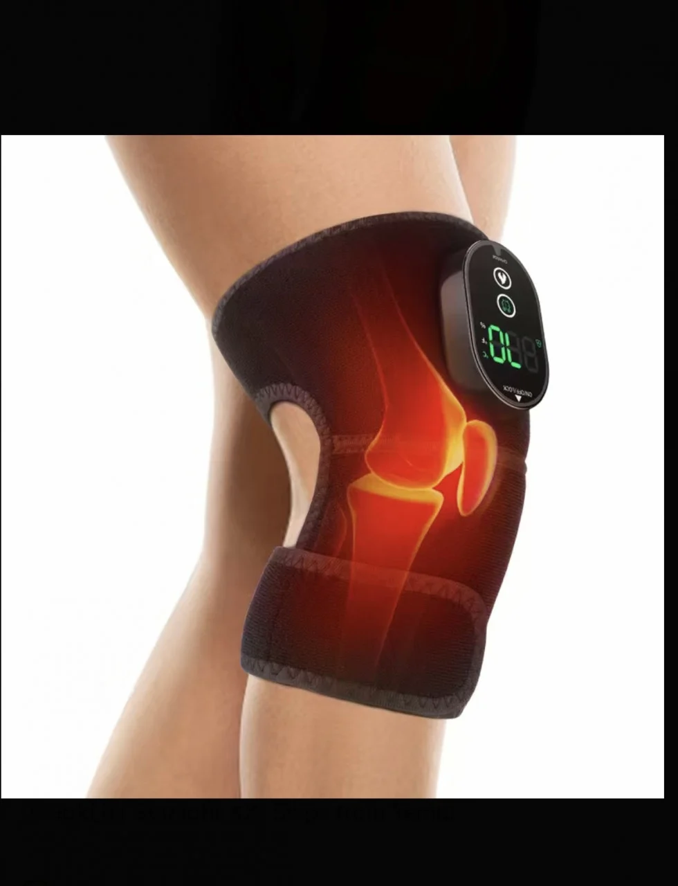 Genunchiera 2 in 1 cu Masaj si Incalzire, 3 Trepte de incalzire si vibratie, Incarcare USB, Marime Universala [8]
