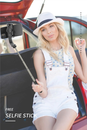 Gimbal Stabilizator pentru Telefon, Anti-Shake 360°, Urmărire Inteligentă AI, Bluetooth, Ideal Vlog & Travel, L08 [13]