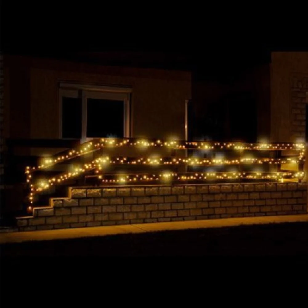 Instalatie de Craciun, tip liniara, pentru exterior, 600 led-uri, 100m, diverse culori [5]