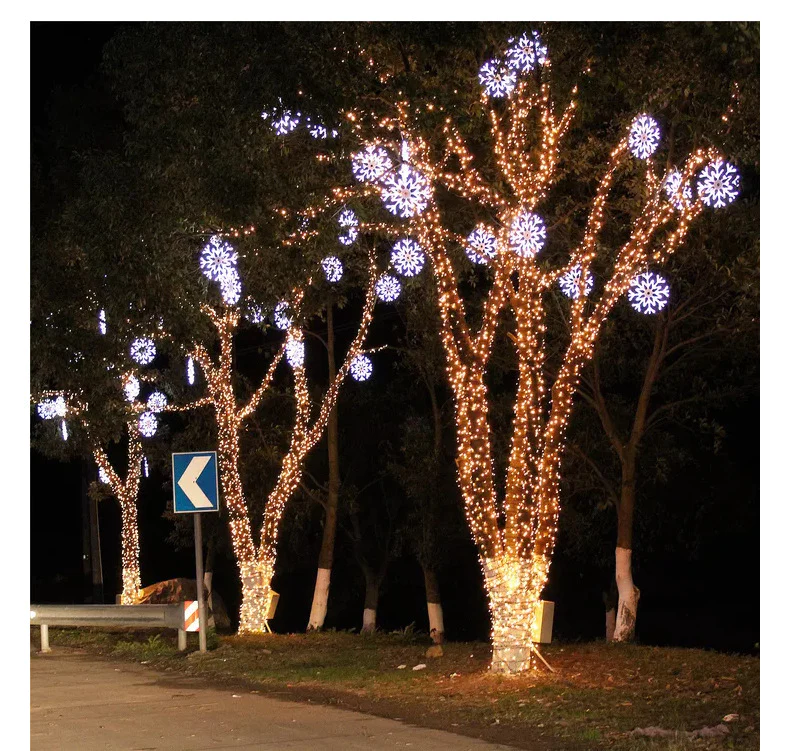 Instalatie de Craciun, tip liniara, pentru exterior, 600 led-uri, 100m, diverse culori [3]