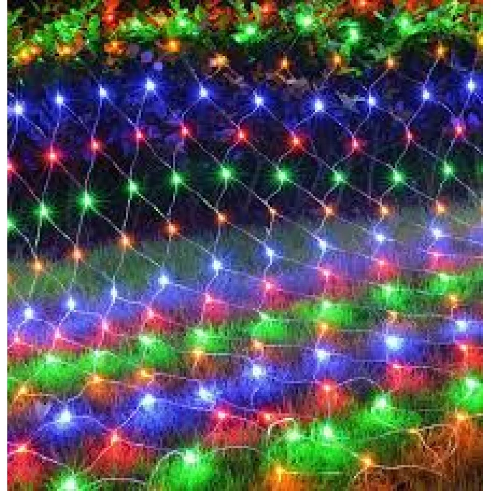 Instalatie de Craciun Tip Plasa Multicolora, Fir Transparent 1.5x1.5m [1]