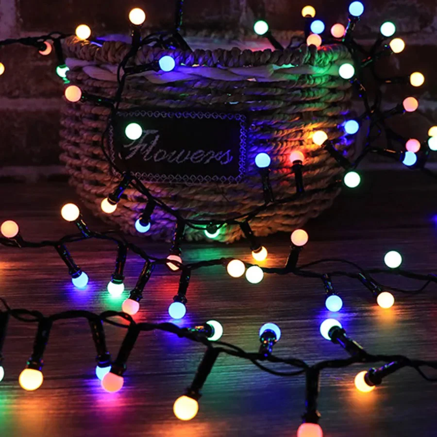 Instalatie de Lumini cu 480 LED-uri RGB, 10m Lungime, cu Lumina Multicolora, Interconectabile, Model bile [1]