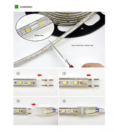 Instalatie Furtun tip banda led SMD, 10M/20M, exterior, flexibil, alb rece / alb cald / multicolor [5]