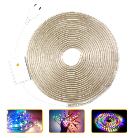 Instalatie Furtun tip banda led SMD, 10M/20M, exterior, flexibil, alb rece / alb cald / multicolor [13]