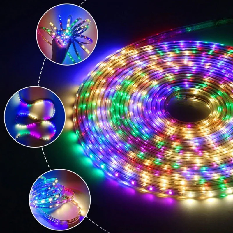 Instalatie Furtun tip banda led SMD, 10M/20M, exterior, flexibil, alb rece / alb cald / multicolor [2]