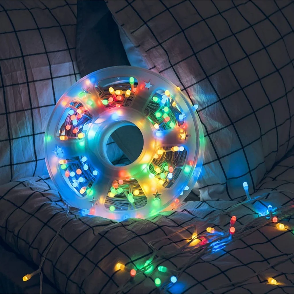 DECORATIUNI CRACIUN - Instalatie liniara LED tip rola, 100m, fir transparent, 500 LED-uri, Lumina Colorata RGB / Alb Rece / Alb Cald, IP44