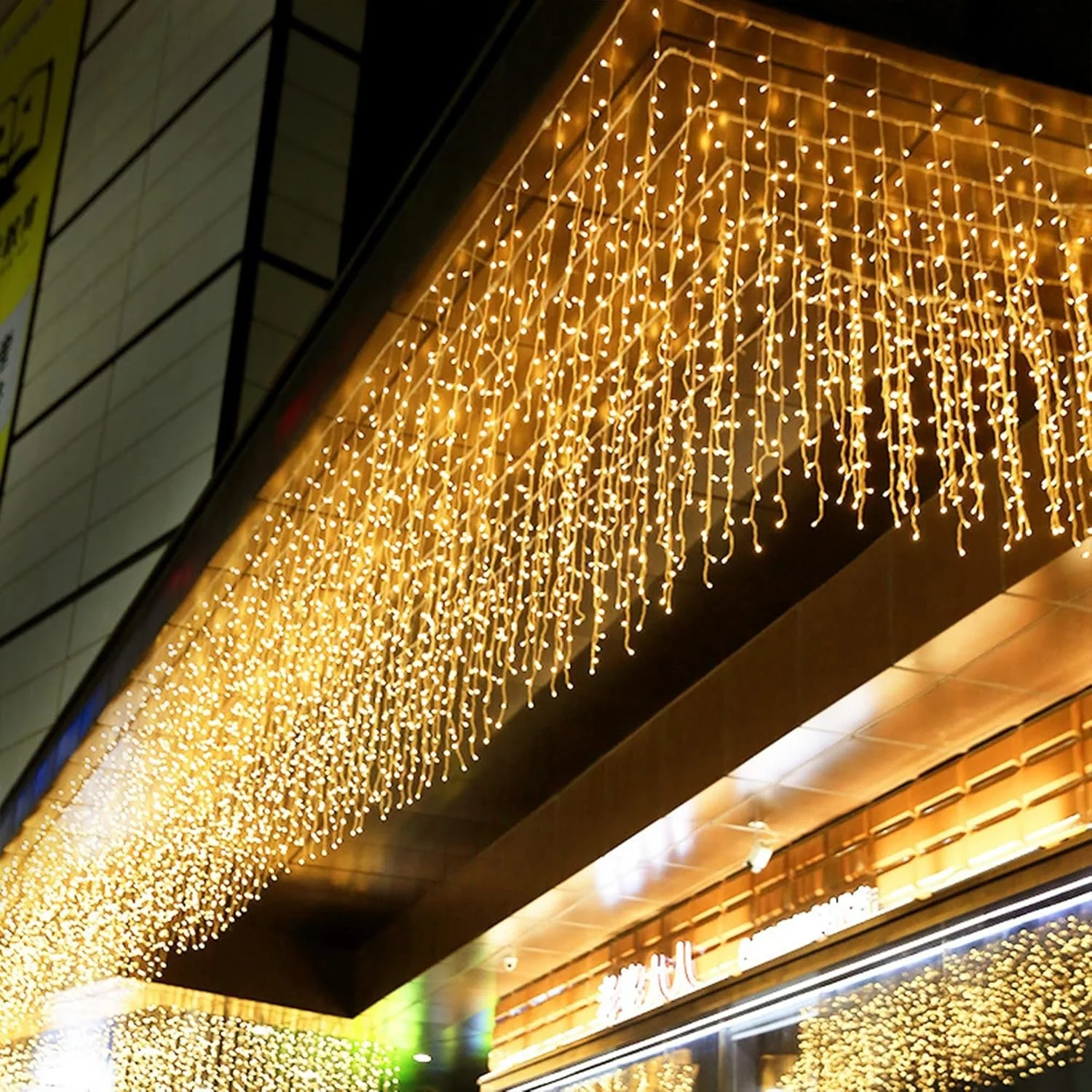 Instalatie Luminoasa cu Franjuri, 240 LED-uri, IP44, 6x1m, Lumina Alba Calda/Rece [9]