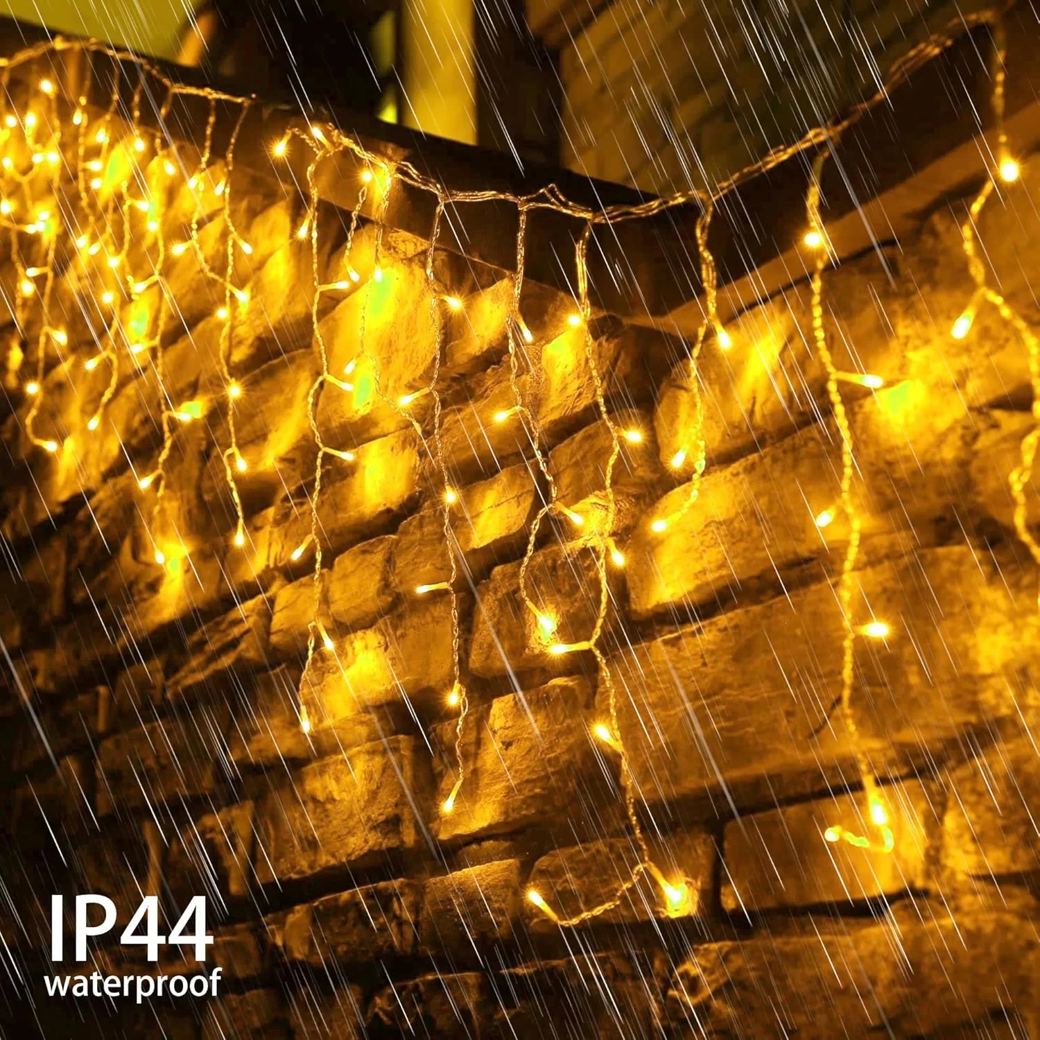 DECORATIUNI CRACIUN - Instalatie Luminoasa cu Franjuri, 240 LED-uri, IP44, 6x1m, Lumina Alba Calda/Rece