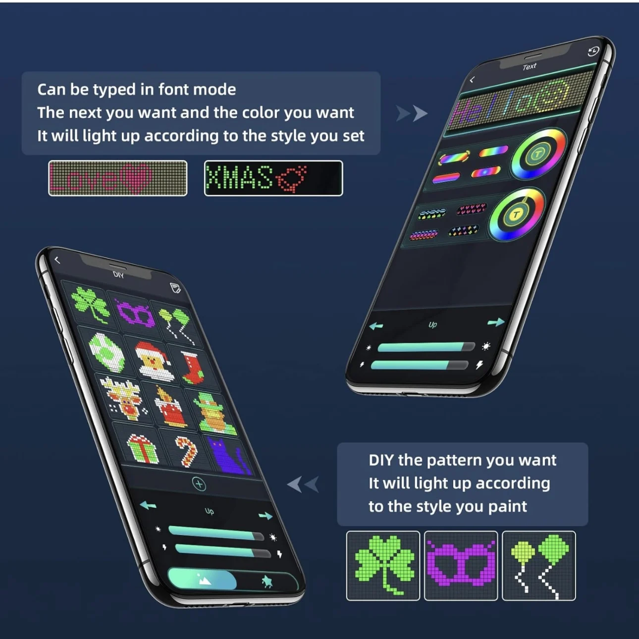 Instalatie Perdea, Control din Telefon, Animatii Customizabile, 400 LED-uri cu Bila, 3m x 2m, Smart Bluetooth Rgb+W, Cod QR aplicatie, Telecomanda [9]