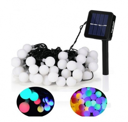 Ghirlanda Solara 7 metri cu 70 globuri LED RGB, exterior, multicolor [6]