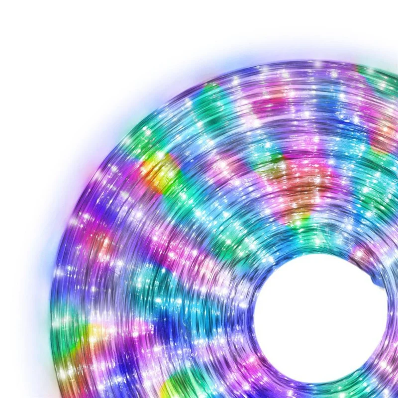 DECORATIUNI CRACIUN - Instalatie tip furtun luminos cu led, 10 metri, pentru exterior, multicolor