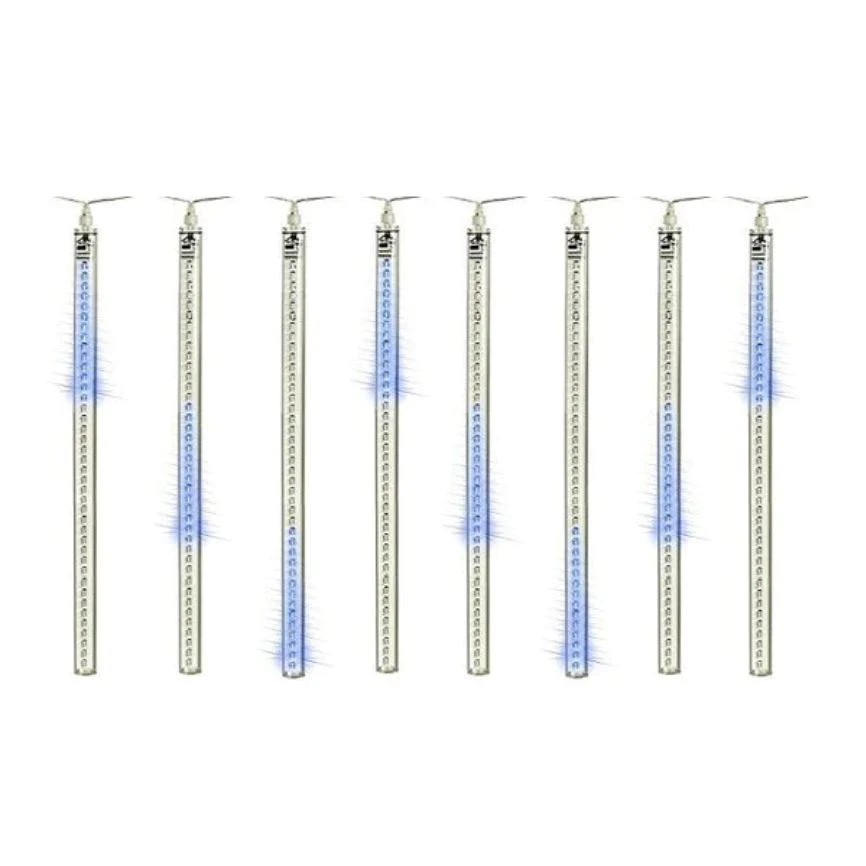 Instalatie tub luminos tip ploaie meteoriti, 30, 50 sau 80 cm, 8 tuburi, diverse culori [3]