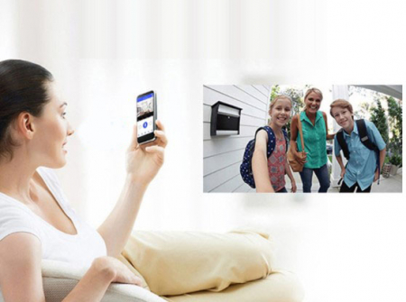 Interfon Video Inteligent, Sistem Sonerie Smart cu Camera Video HD, Night Vision, Microfon, Difuzor, Senzor de Miscare [5]