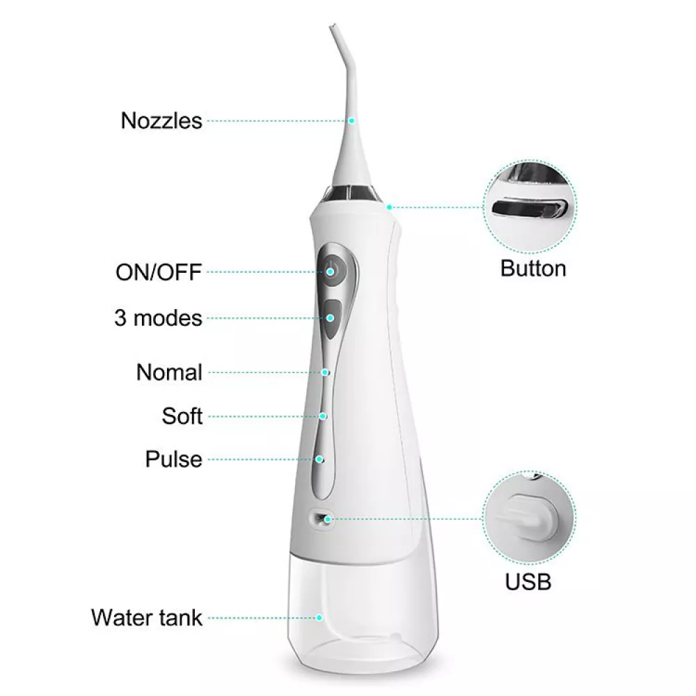 Irigator bucal cu 3 moduri de lucru, 1800 mAh, capacitate 230 ml [2]