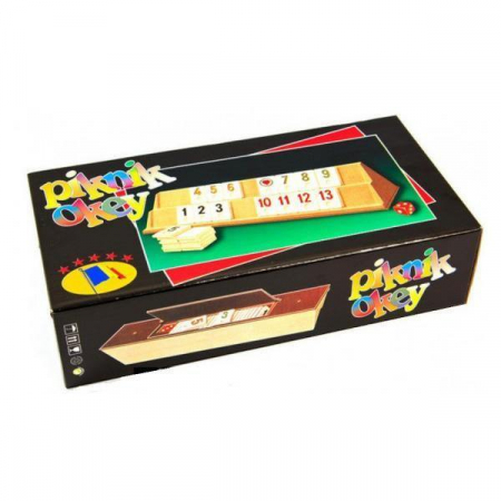 TOATE PRODUSELE - Joc Remi clasic de plastic 106 piese, 4 table, Rummy Piknik Okey