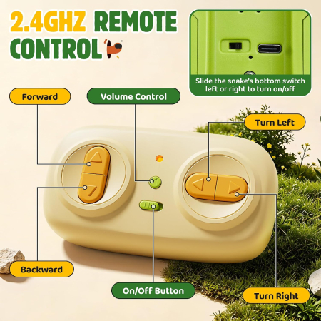 Jucarie Sarpe Magnetic RC cu Telecomanda, 8 Segmente, Lumini LED, Sunete si Incarcare USB [4]
