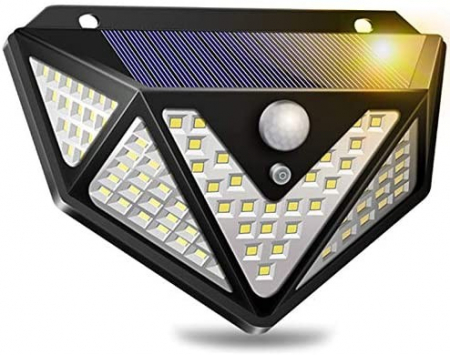 TOATE PRODUSELE - Lampa 166 LED cu panou solar si senzor de miscare, lumina puternica