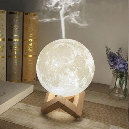 Lampa de veghe cu umidificator aromaterapie, Luna Moon 3D [3]