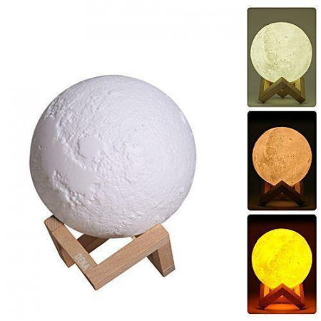 Lampa de veghe cu umidificator aromaterapie, Luna Moon 3D [4]
