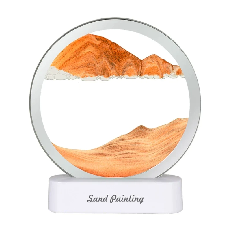 Lampa decorativa stil clepsidra, nisipuri miscatoare, Moving Sand Art [1]