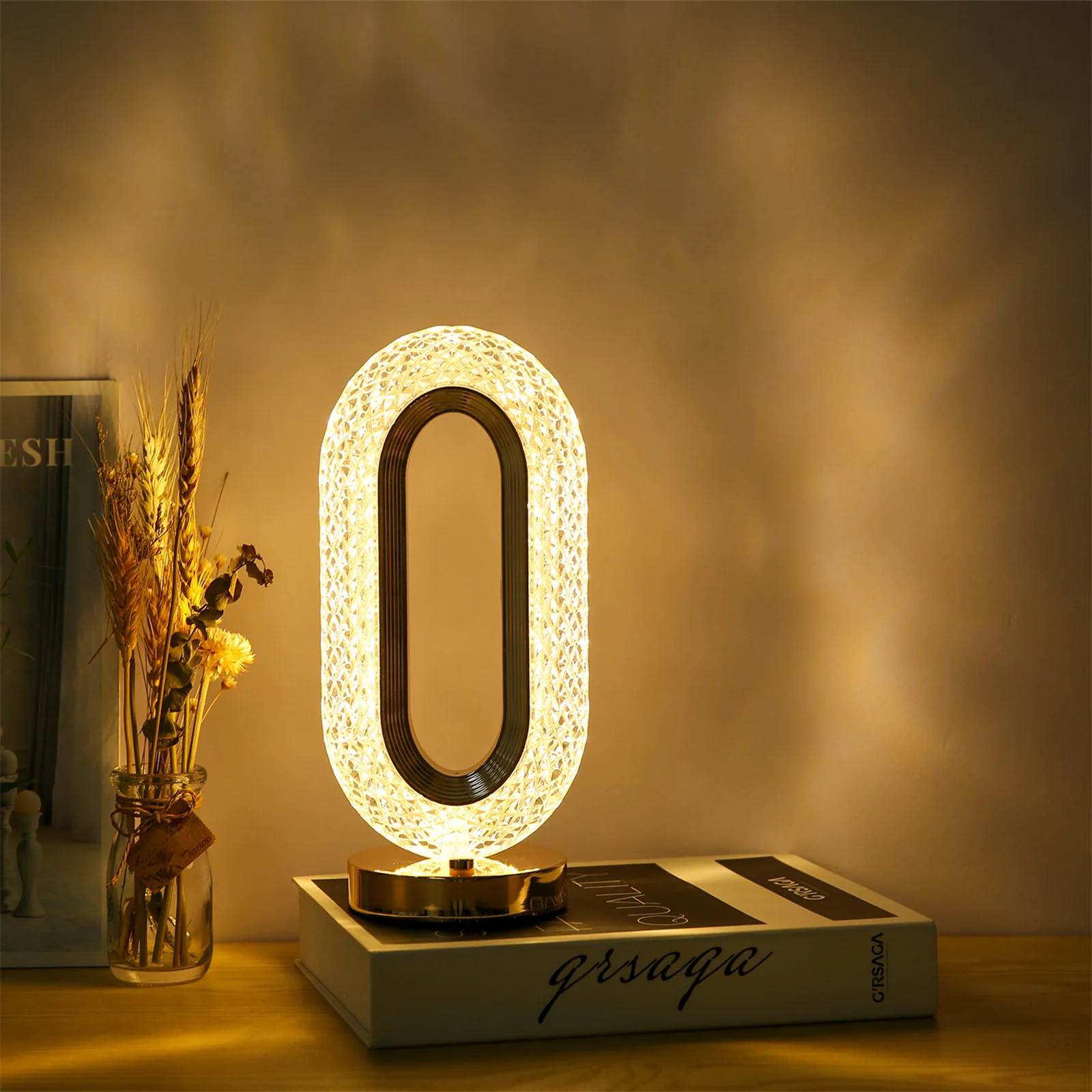 TOATE PRODUSELE - Lampa LED Decorativa cu Touch pentru masa cu 3 temperaturi de culoare, alb rece, alb cald, neutru, culoare auriu