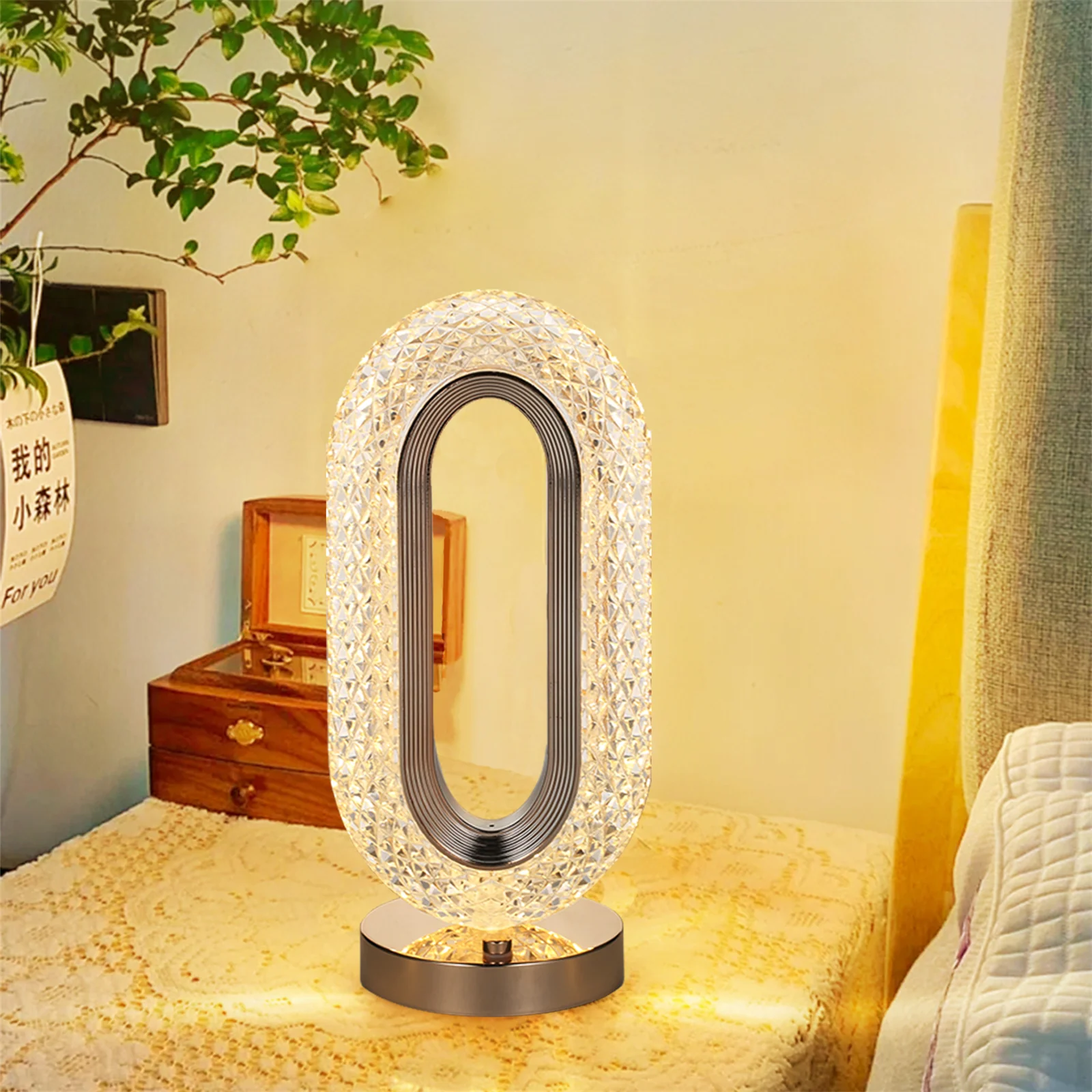 Lampa LED Decorativa cu Touch pentru masa cu 3 temperaturi de culoare, alb rece, alb cald, neutru, culoare auriu [5]