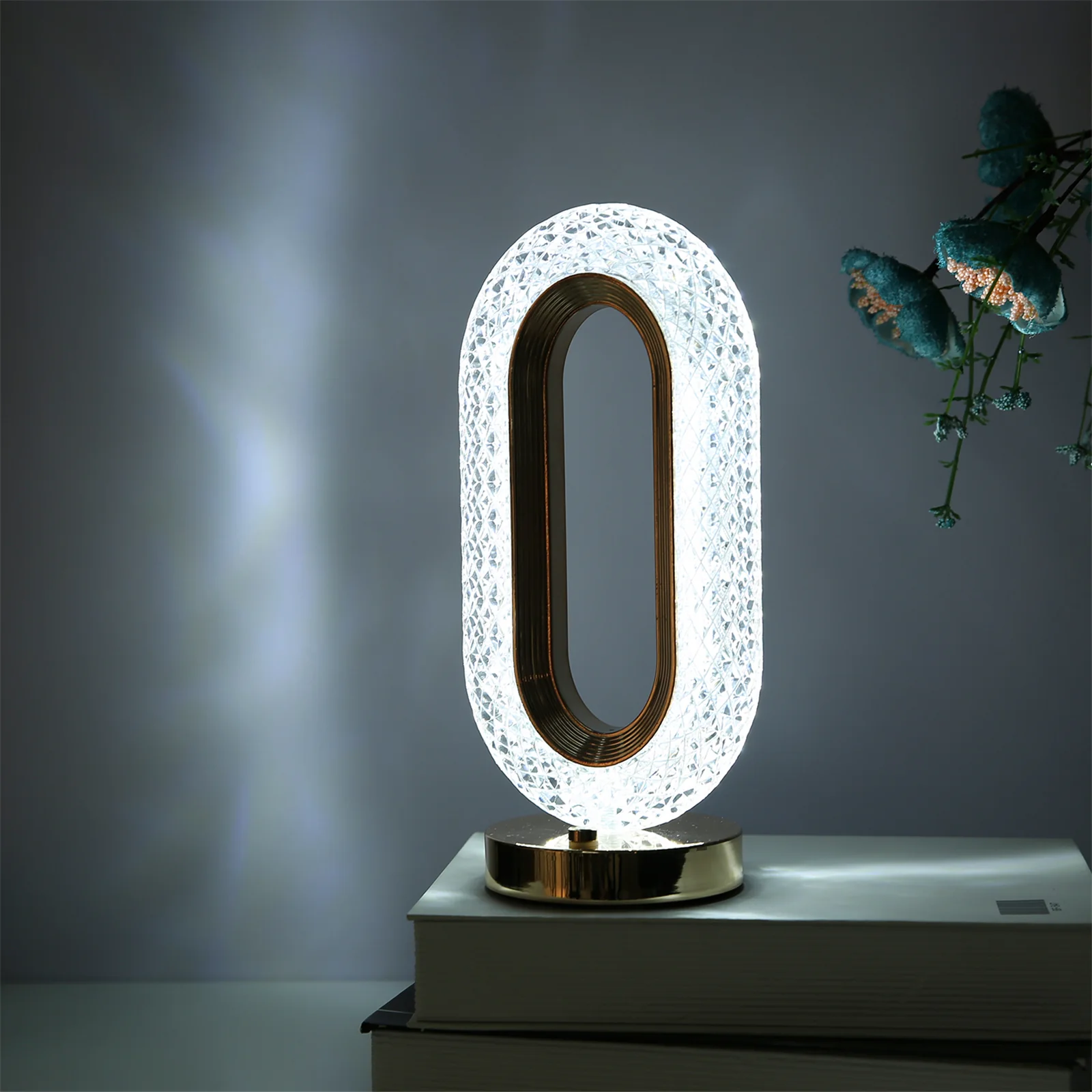 Lampa LED Decorativa cu Touch pentru masa cu 3 temperaturi de culoare, alb rece, alb cald, neutru, culoare auriu [4]