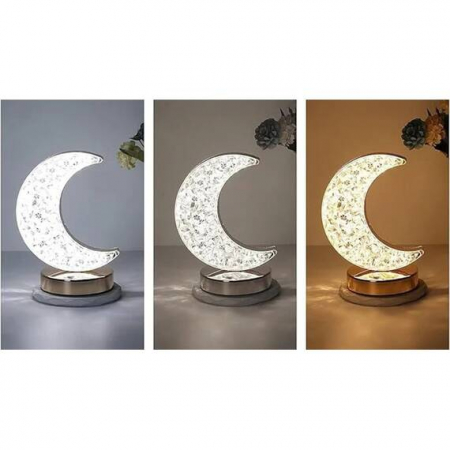 Lampa LED decorativa model Crystal Semiluna, alimentare USB [4]