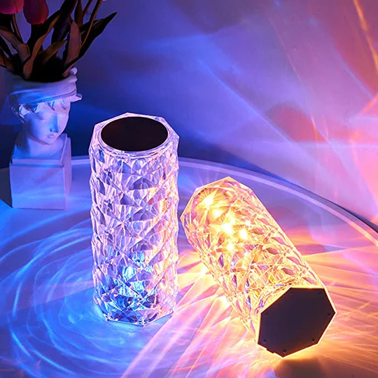 Lampa RGB Decorativa de masa cu Led, Crystal Touch [7]
