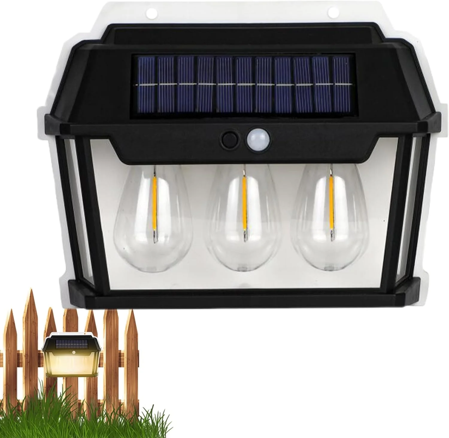 TOATE PRODUSELE - Lampa solara cu 3 becuri de perete LED cu senzor de miscare