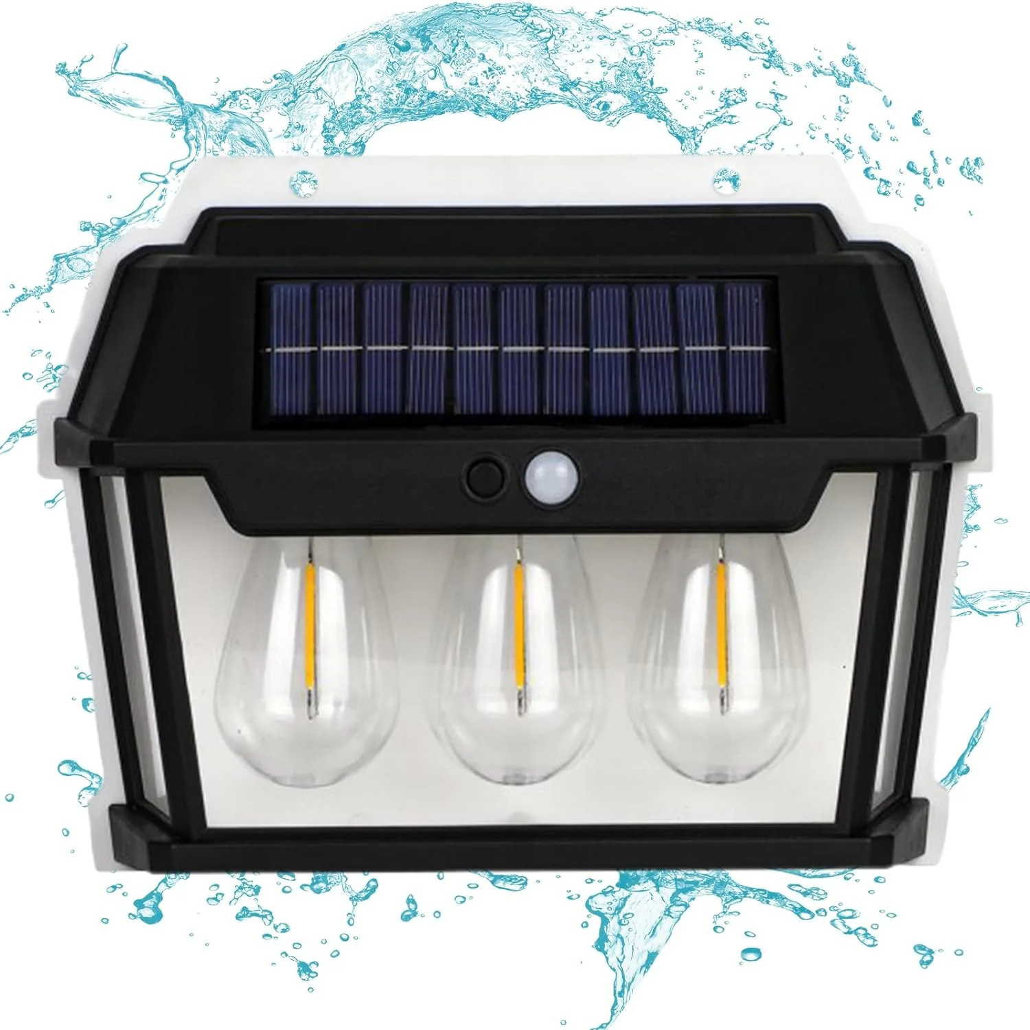 Lampa solara cu 3 becuri de perete LED cu senzor de miscare [7]