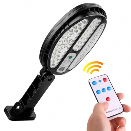 TOATE PRODUSELE - Lampa Solara Ovala cu 100 Leduri SMD, Telecomanda