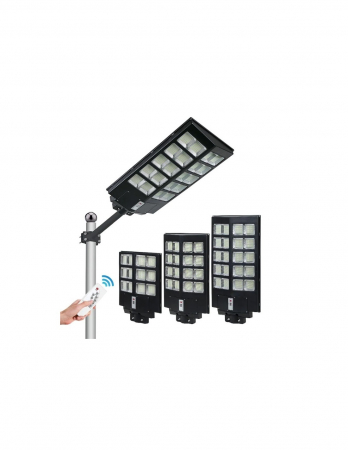 Lampa Solara Stradala 600W/800W/1000W cu Telecomanda, Senzor de miscare si Suport Metalic INCLUS