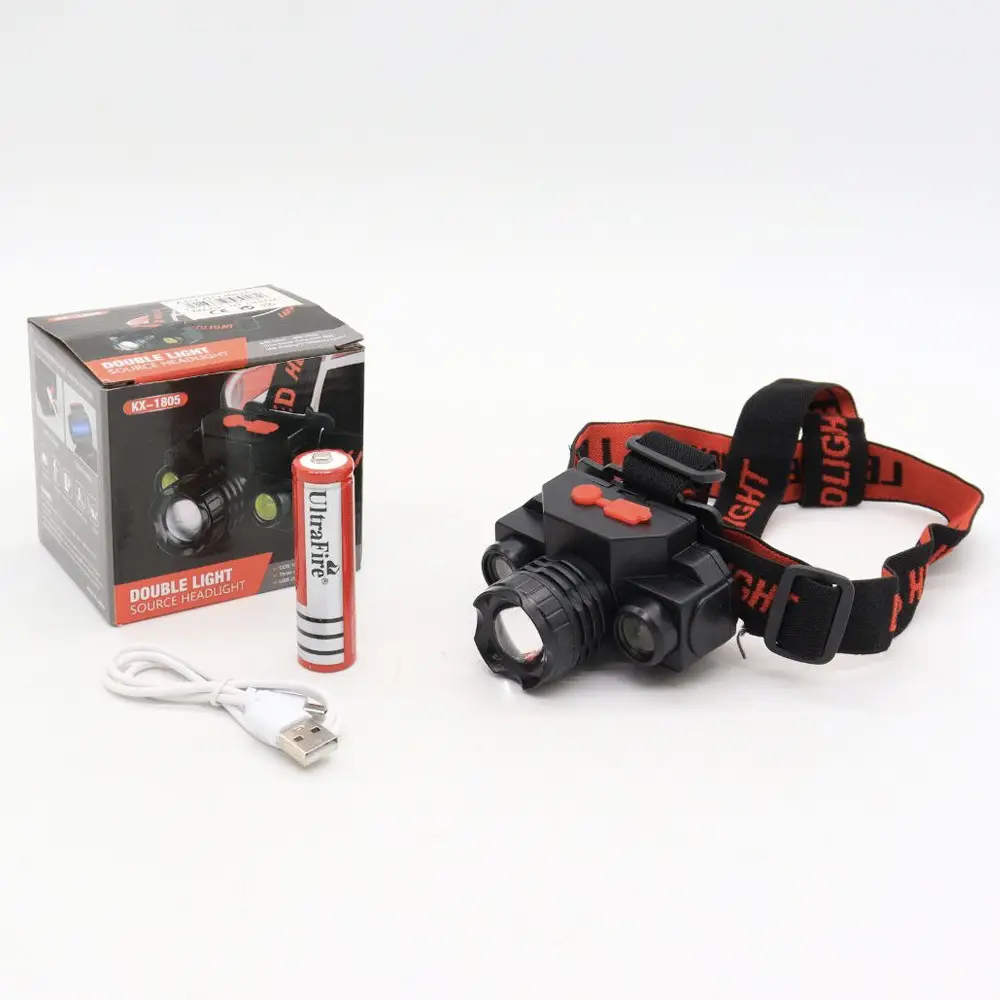 Lanterna frontala de cap cu 3 LED-uri KX-1805, 180 lumeni [10]