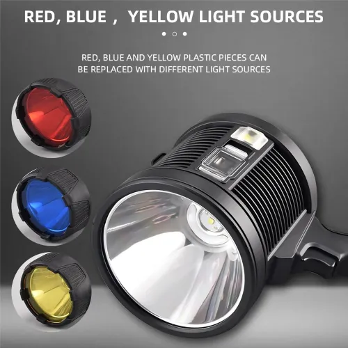 Lanterna solara Led, portabila, 6 moduri de lumina, 3 filtre de culoare [8]