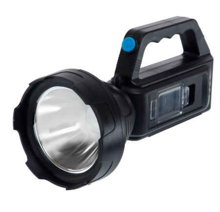 Lanterna Solara puternica 300 m, reincarcabila, functie Baterie Externa, Acumulator Li-Ion, PowerBank USB, LED lateral cu Indicator Baterie [1]