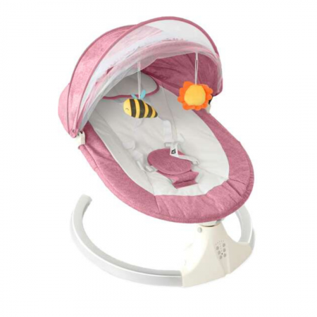 Leagan Balansoar Electric pentru bebe/copii, 5 moduri de unghi de balansare, 2 jucarii cu velcro, suport maxim 9 kg, Control Telecomanda si Telefon [19]