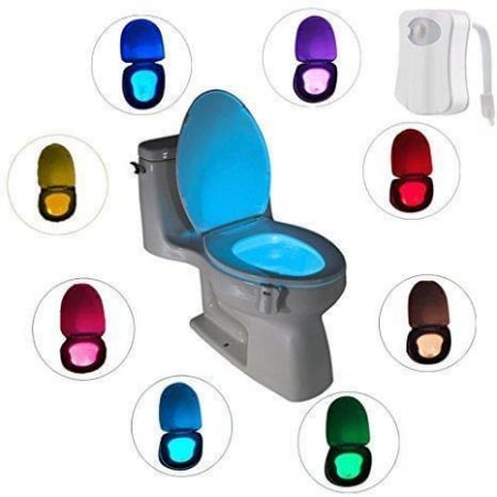 TOATE PRODUSELE - Led pentru vasul de toaleta cu senzor infrarosu de miscare si 8 lumini